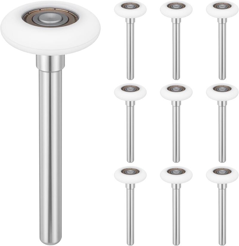 AojSup 10 Pcs 1.8 inch Garage Door Rollers with 4.7 inch Stem, Quiet Garage Door Wheel Replaceable, Nylon Garages Roller Replacement for Garages, Barns, Warehouses - Image 1